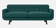 Mersela Velvet Fabric 3 Seater Sofa In Teal Green Colour