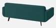 Mersela Velvet Fabric 3 Seater Sofa In Teal Green Colour