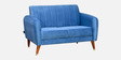 Meville Velvet  2 Seater Sofa in Blue Colour