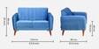 Meville Velvet  2 Seater Sofa in Blue Colour