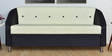 Mexico Leatherette 3 Seater Sofa in Black Ivory Colour