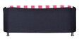 Mexico Leatherette 3 Seater Sofa in Black Pink Stripe Colour