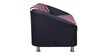 Mexico Leatherette 3 Seater Sofa in Black Pink Stripe Colour