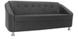 Mexico Leatherette 3 Seater Sofa in Black Colour
