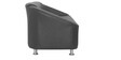 Mexico Leatherette 3 Seater Sofa in Black Colour