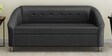 Mexico Leatherette 3 Seater Sofa in Black Colour