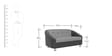 Mexico 2 Seater Sofa in Black & White Colour