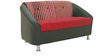 Mexico 2 Seater Sofa in Red & Black Colour