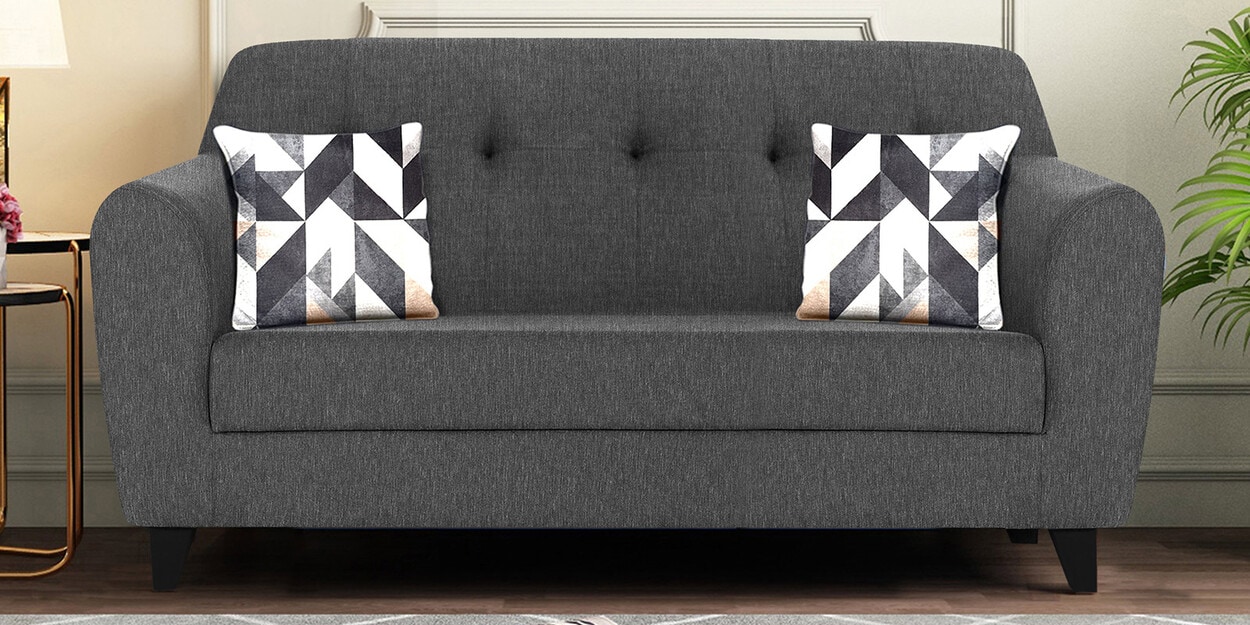 Buy Melaan Fabric 2 Seater Sofa In Charcoal Grey Colour At 23 Off By Febonic Pepperfry 7668