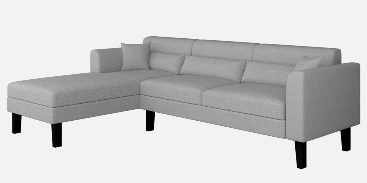 Buy Meyer Fabric RHS Sectional Sofa in Grey Colour by Varanda Woods