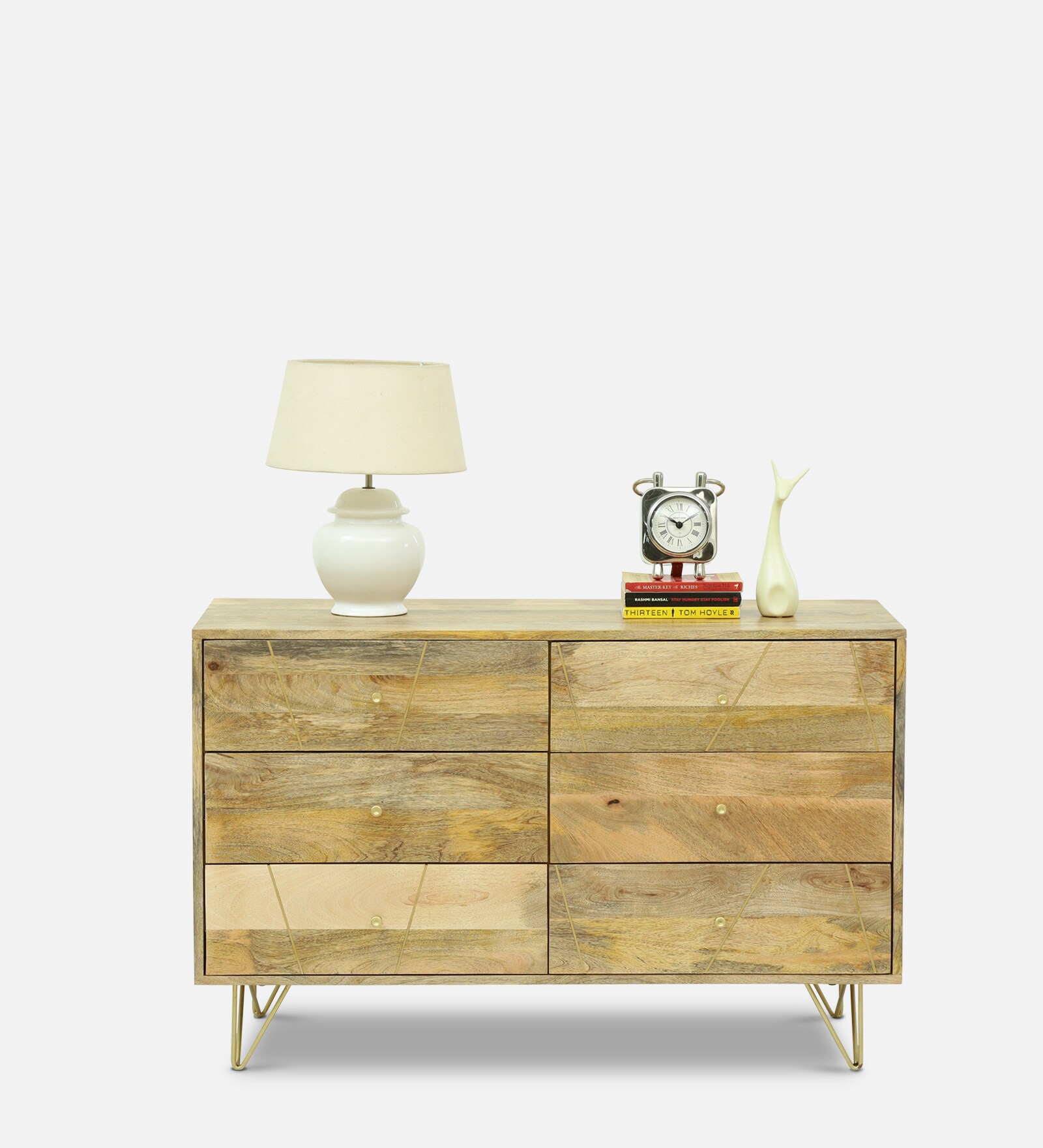 Medhi Solid Wood Chest Of Drawer In Natural Finish