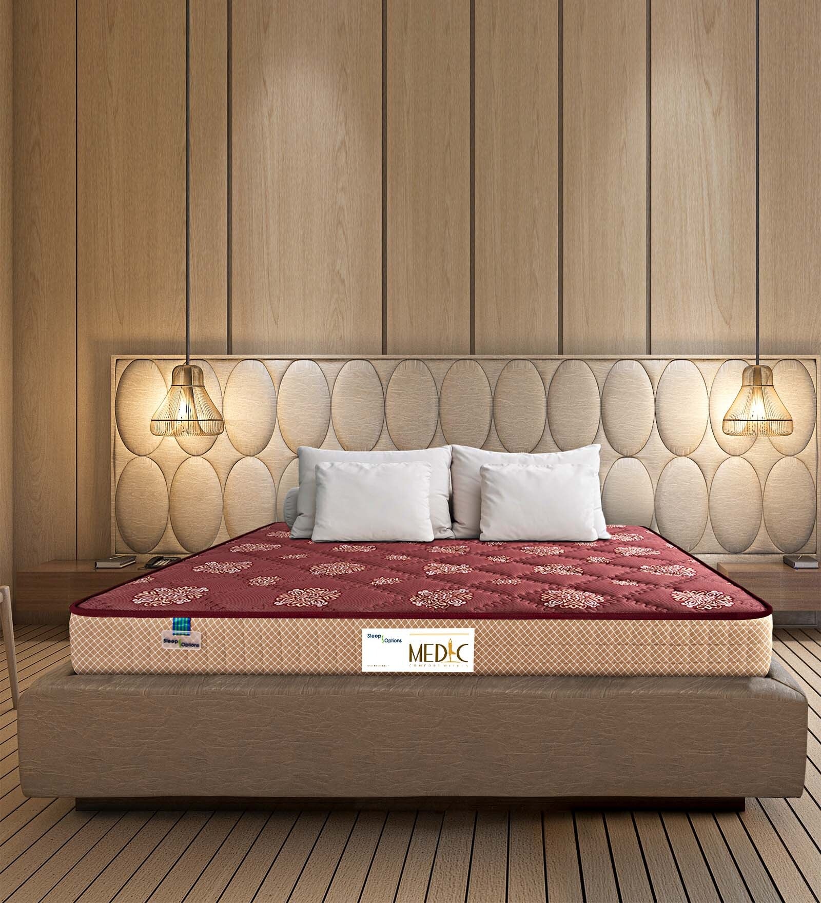 Medic Orthopaedic 75x72x8 Inches Bonnell Spring King Bed Mattress