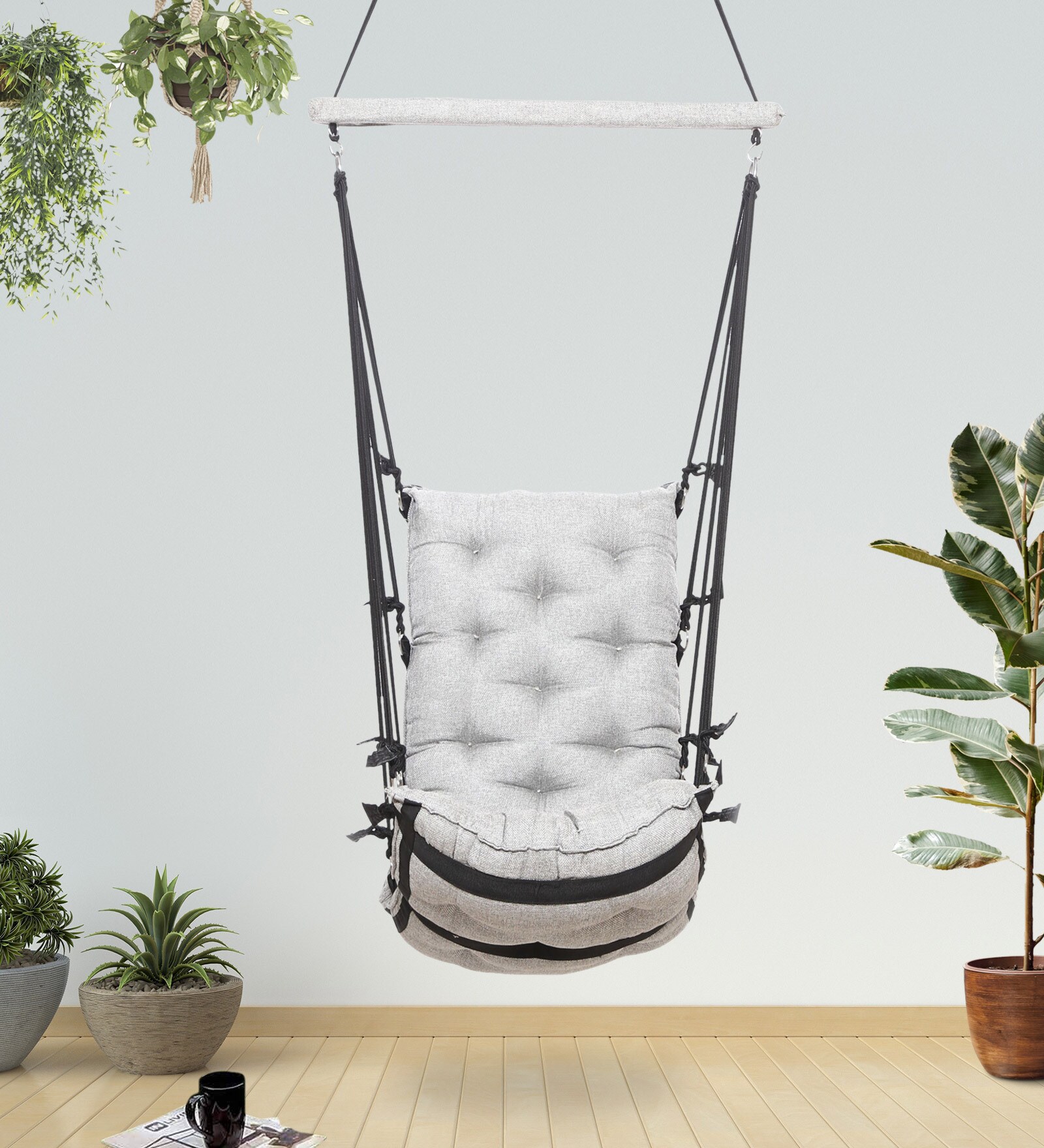 Medio Fabric Swing in Grey Colour
