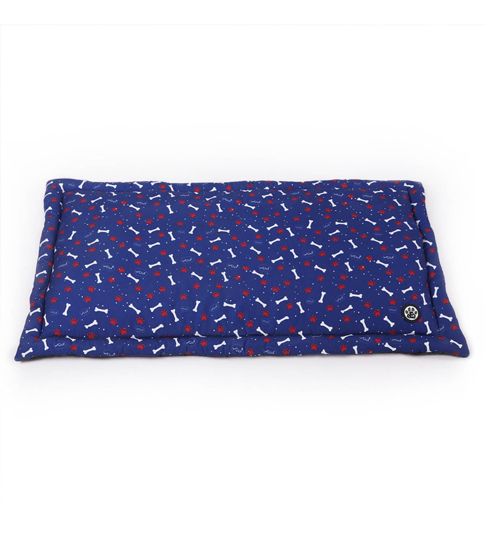 Woof- Medium Blue & White Fabric Dog Mat