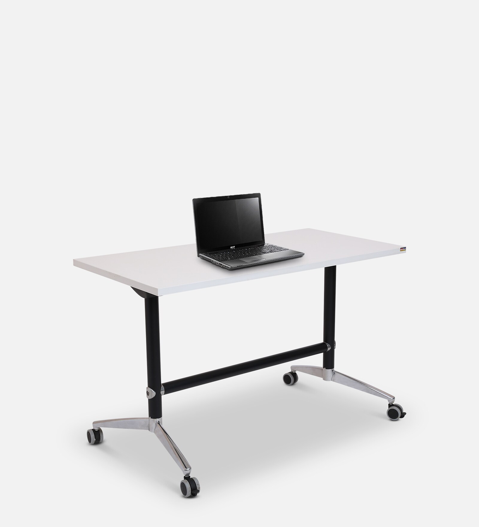 Meeto Folding Office Table in White Finish