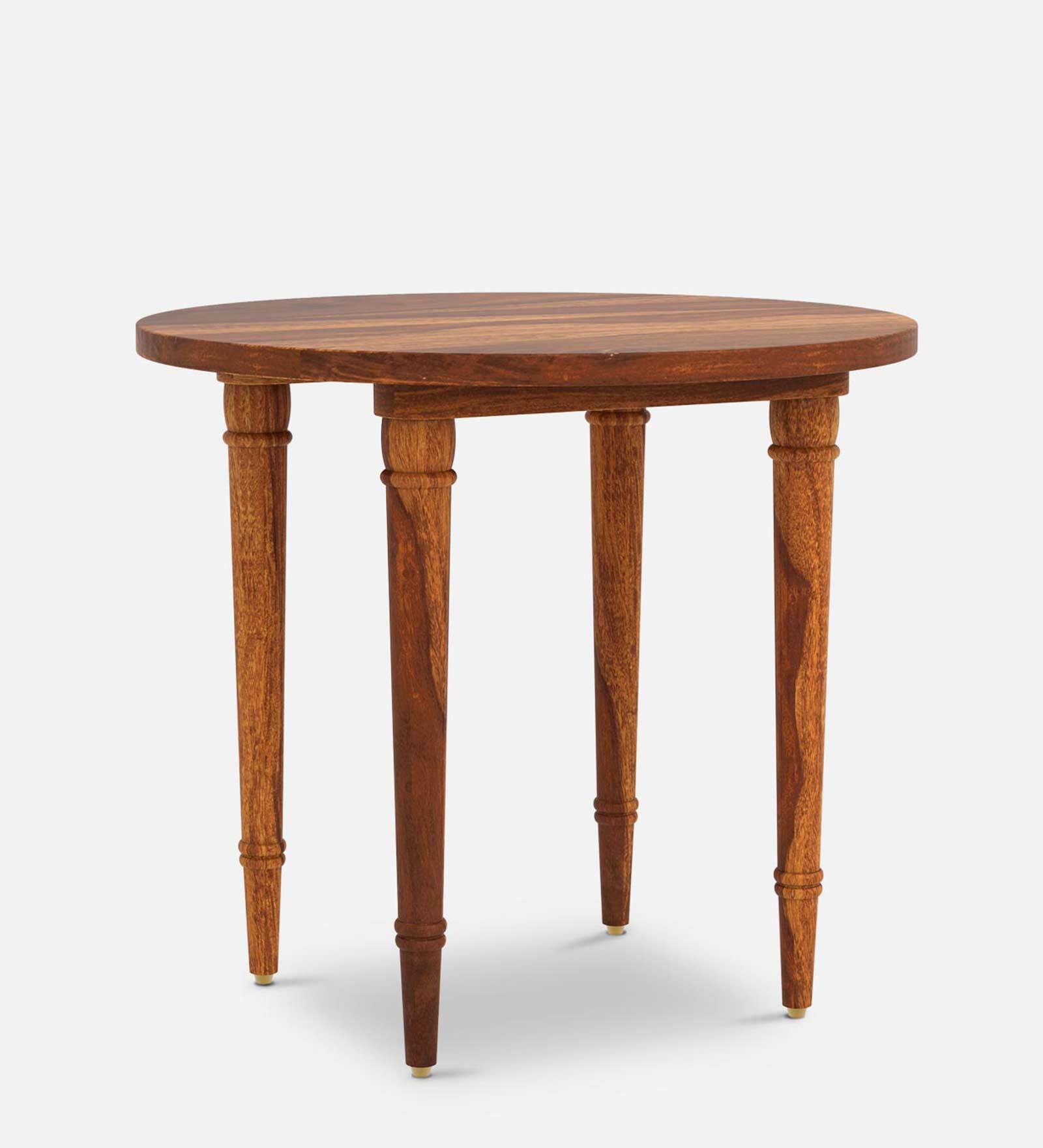 Buy Megan Side Table in Teak Finish at 100 OFF by Woodhub Pepperfry