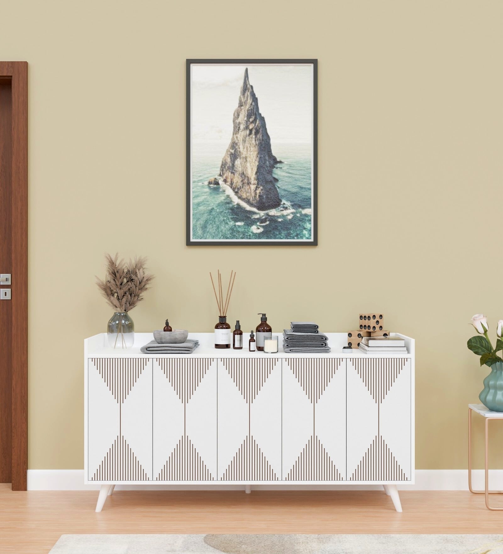 Meko Sideboard In White Finish