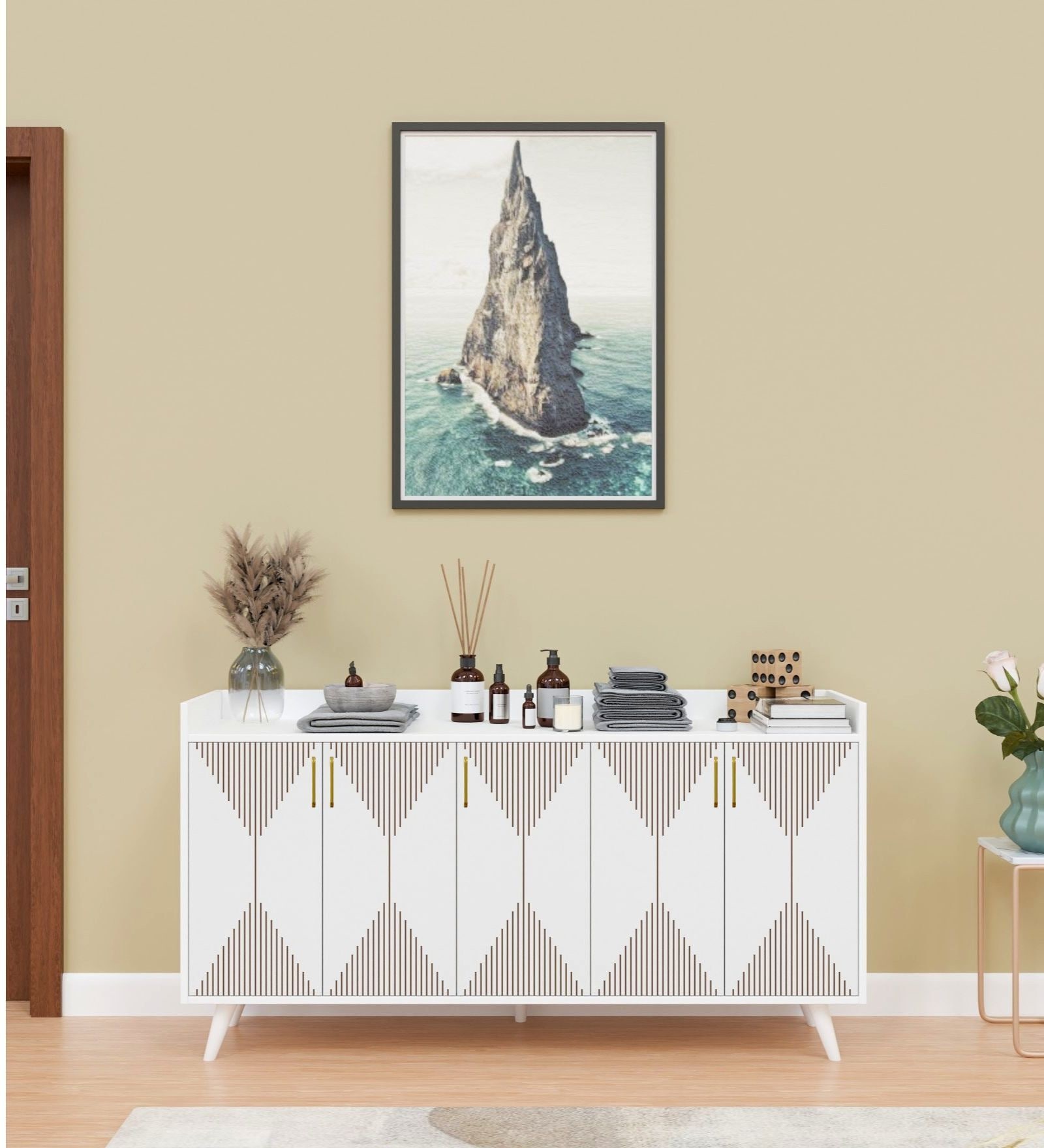 Meko Sideboard In White Finish