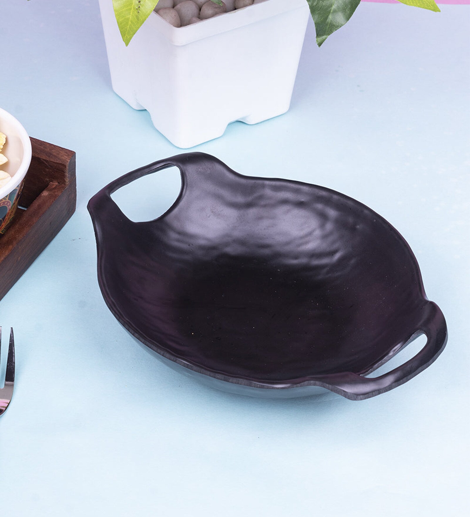 Buy Melamine Black Serving Kadai 220 Ml By Market 99 at 79 OFF by