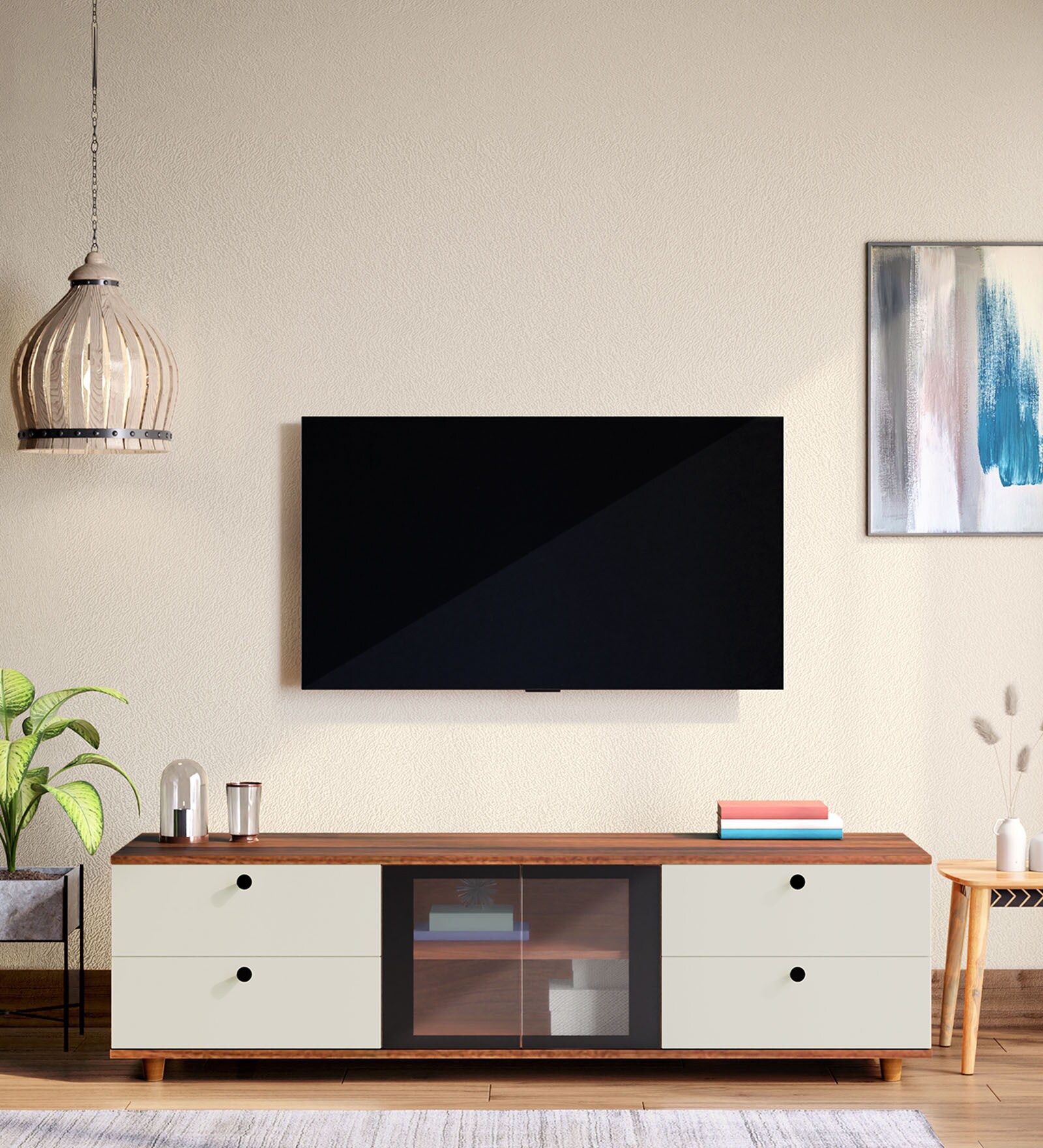 Buy Meraki TV Console in Brown Finish at 17% OFF by Godrej Interio ...