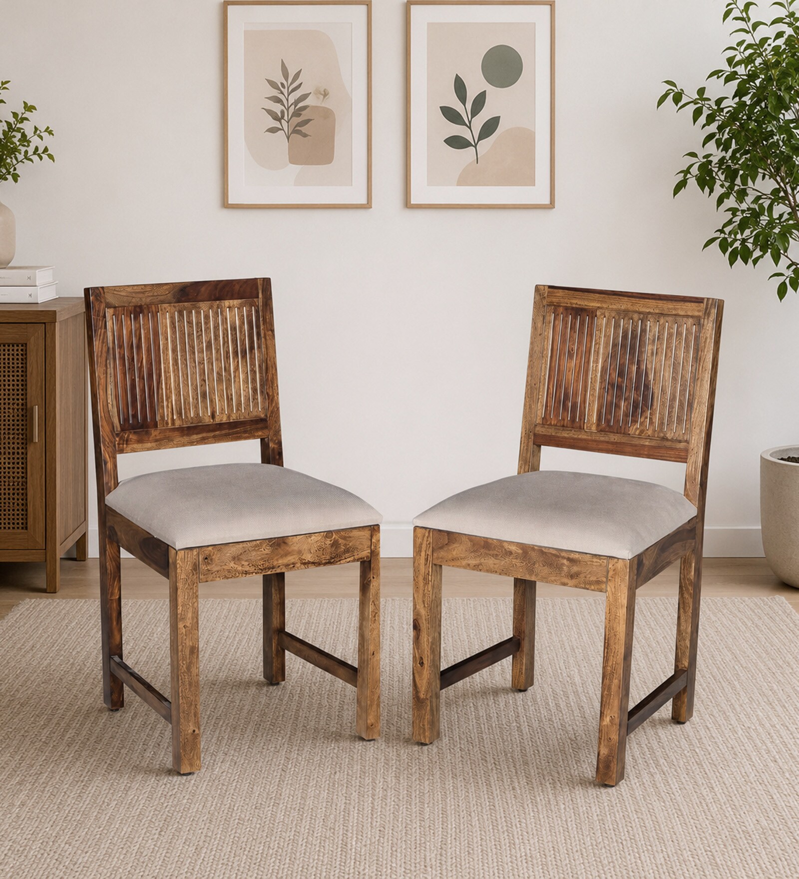 Merritt Sheesham wood Dining Chair(Set of 2) In Provincial Teak Finish Merritt Sheesham wood Dining Chair(Set of 2) In Provincial Teak Finish
