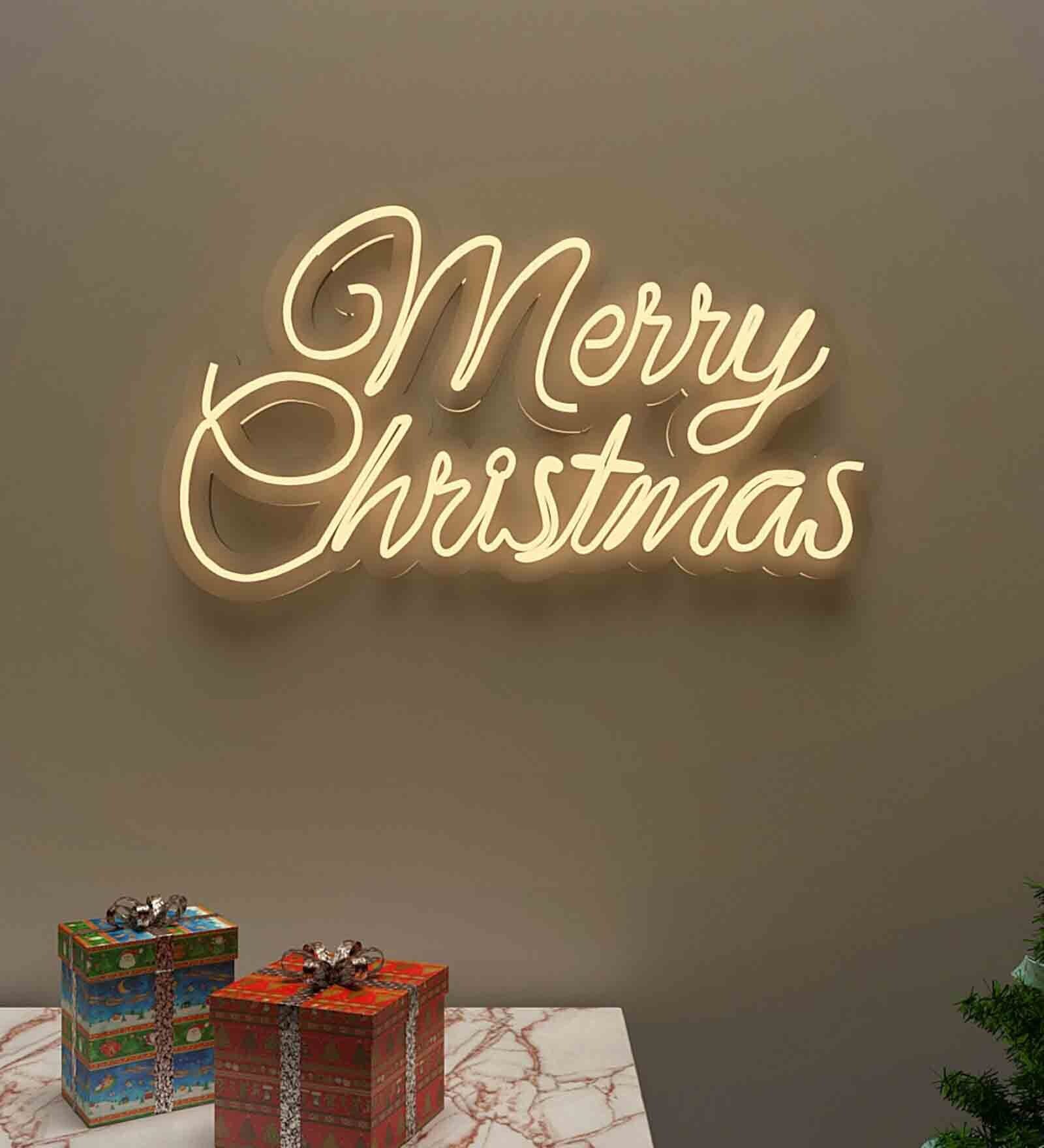 Merry Christmas Text LED Neon Light (Available in Multiple Colors)