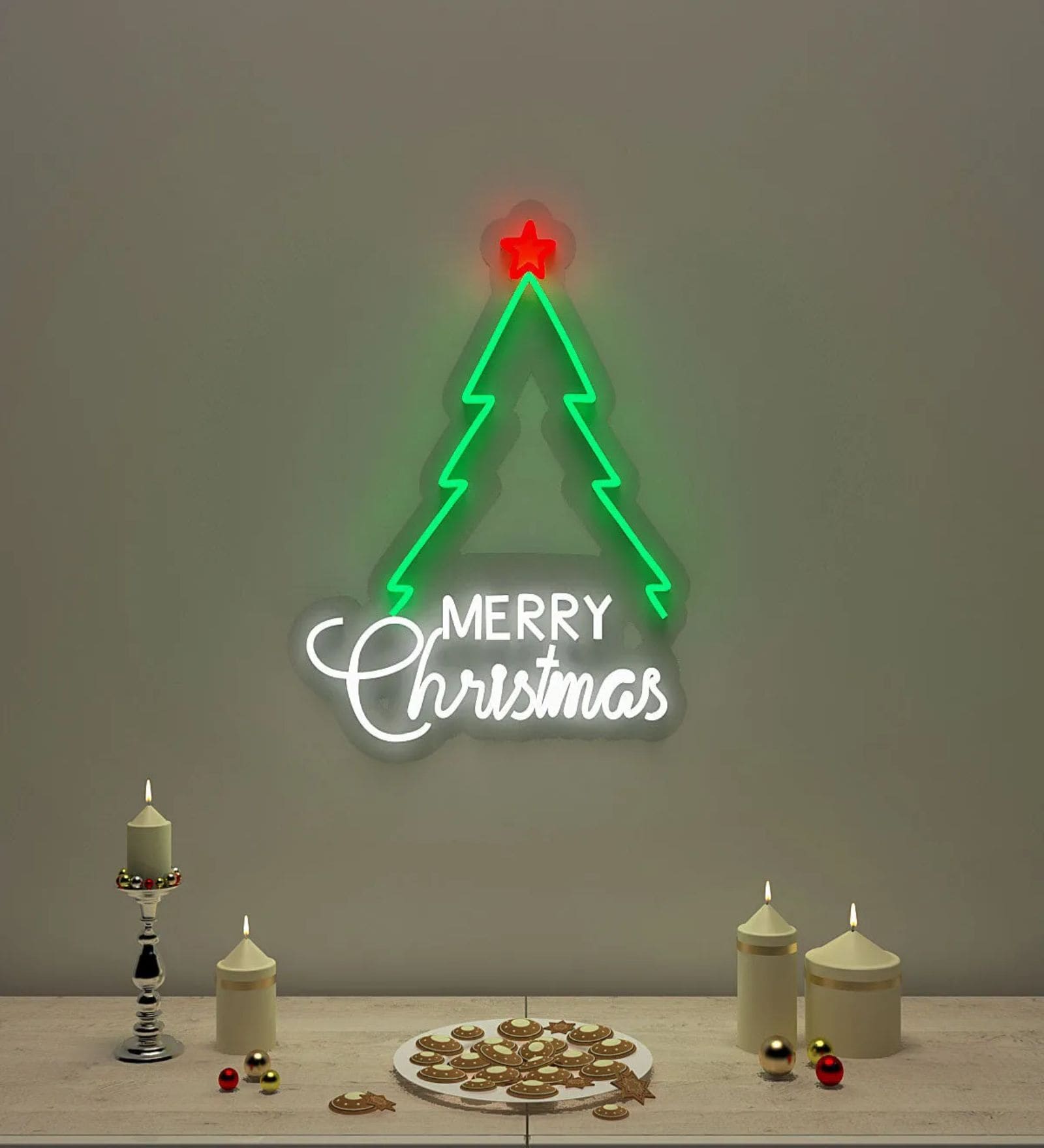 Merry Christmas Tree LED Neon Light