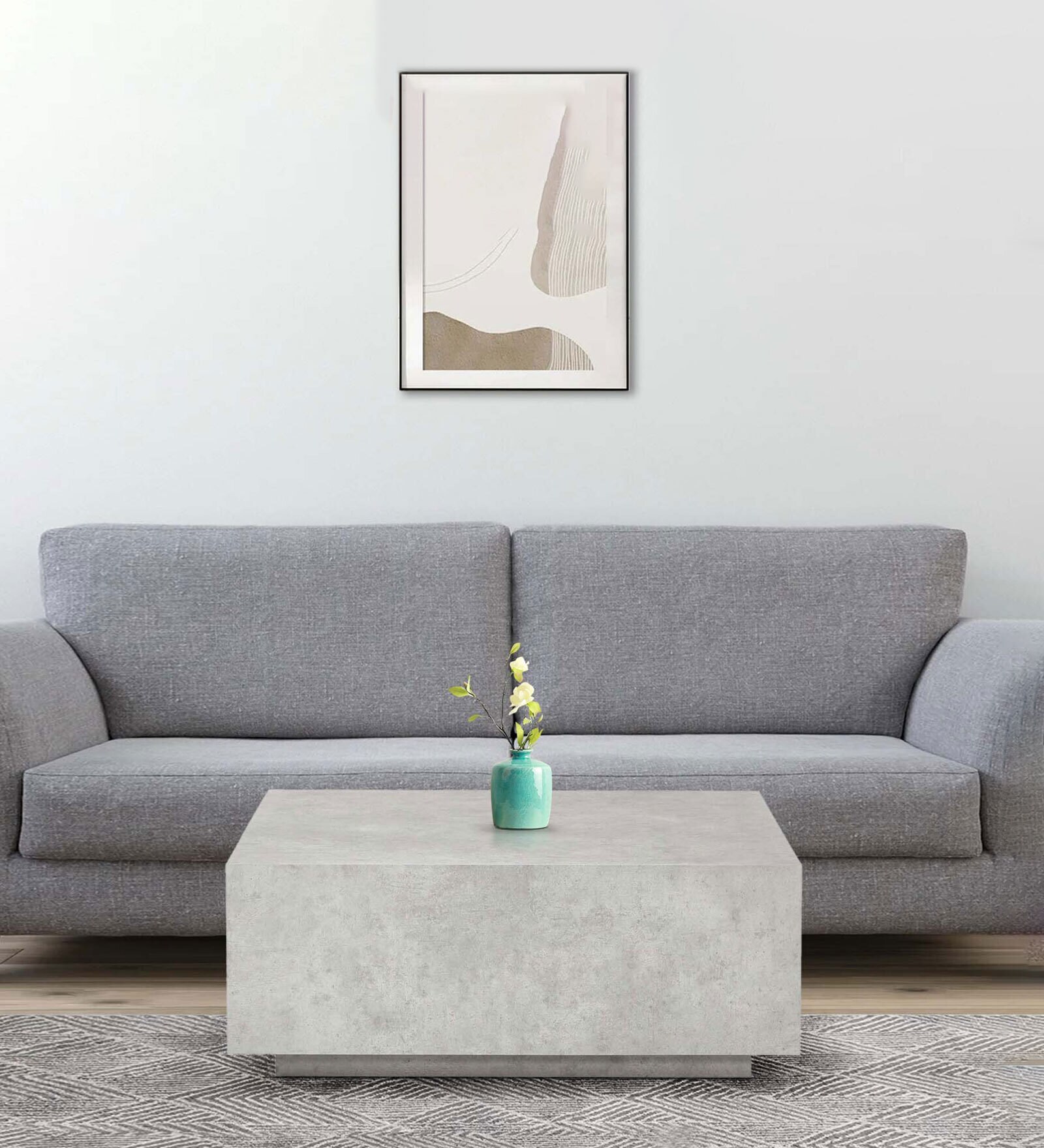 Messone Solid Wood Coffee Table In Grey Finish