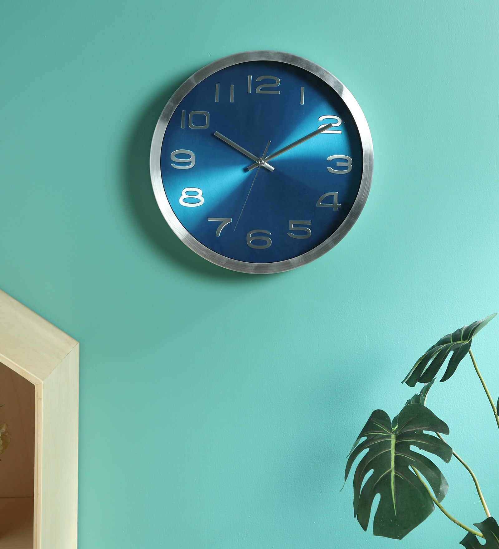 Buy Metal Analog Wall Clock In Blue By am2pm at 47 OFF by am2pm
