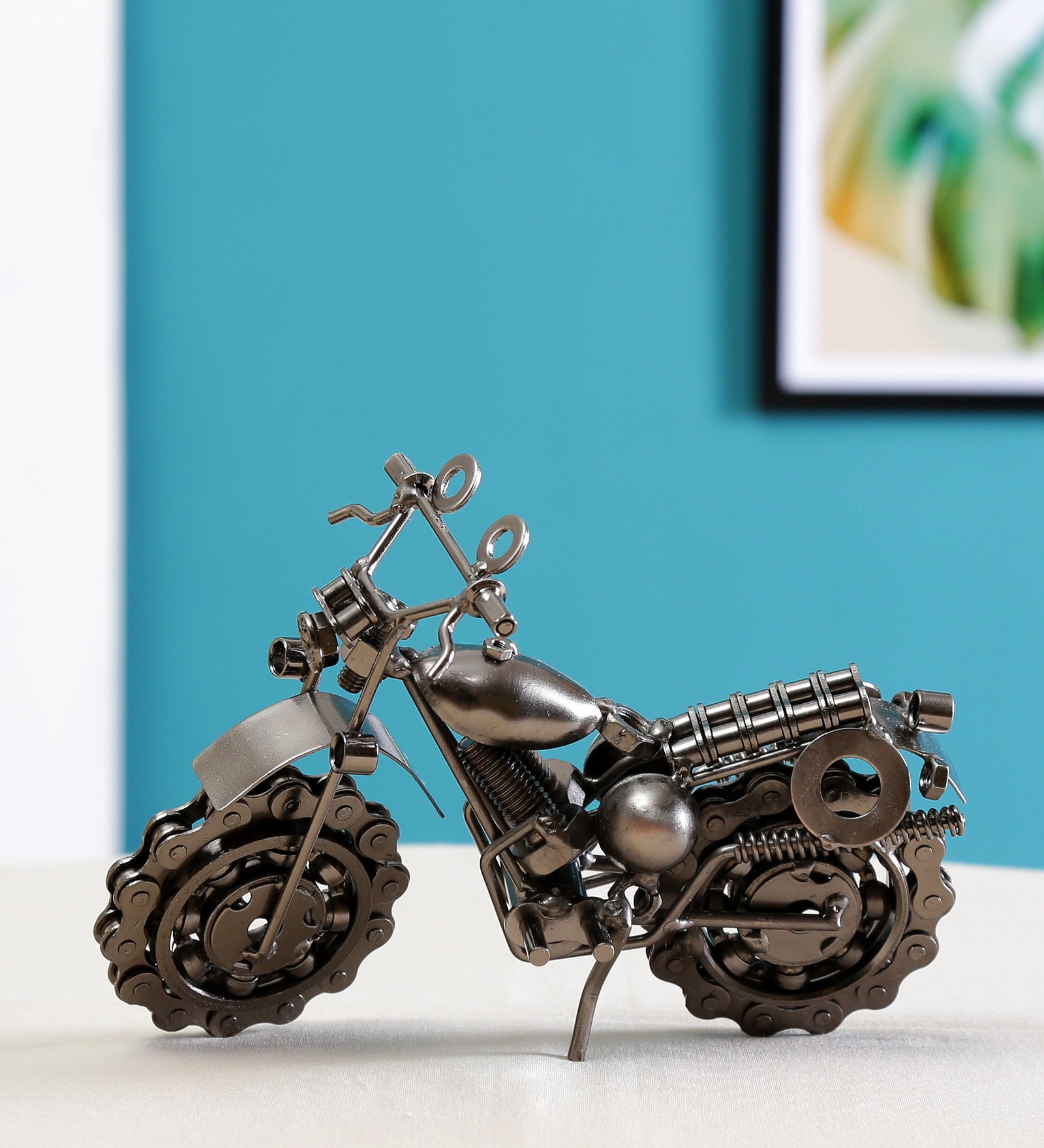 Buy Metal Bike Medium Size Miniature by Craft Tree Online Transport