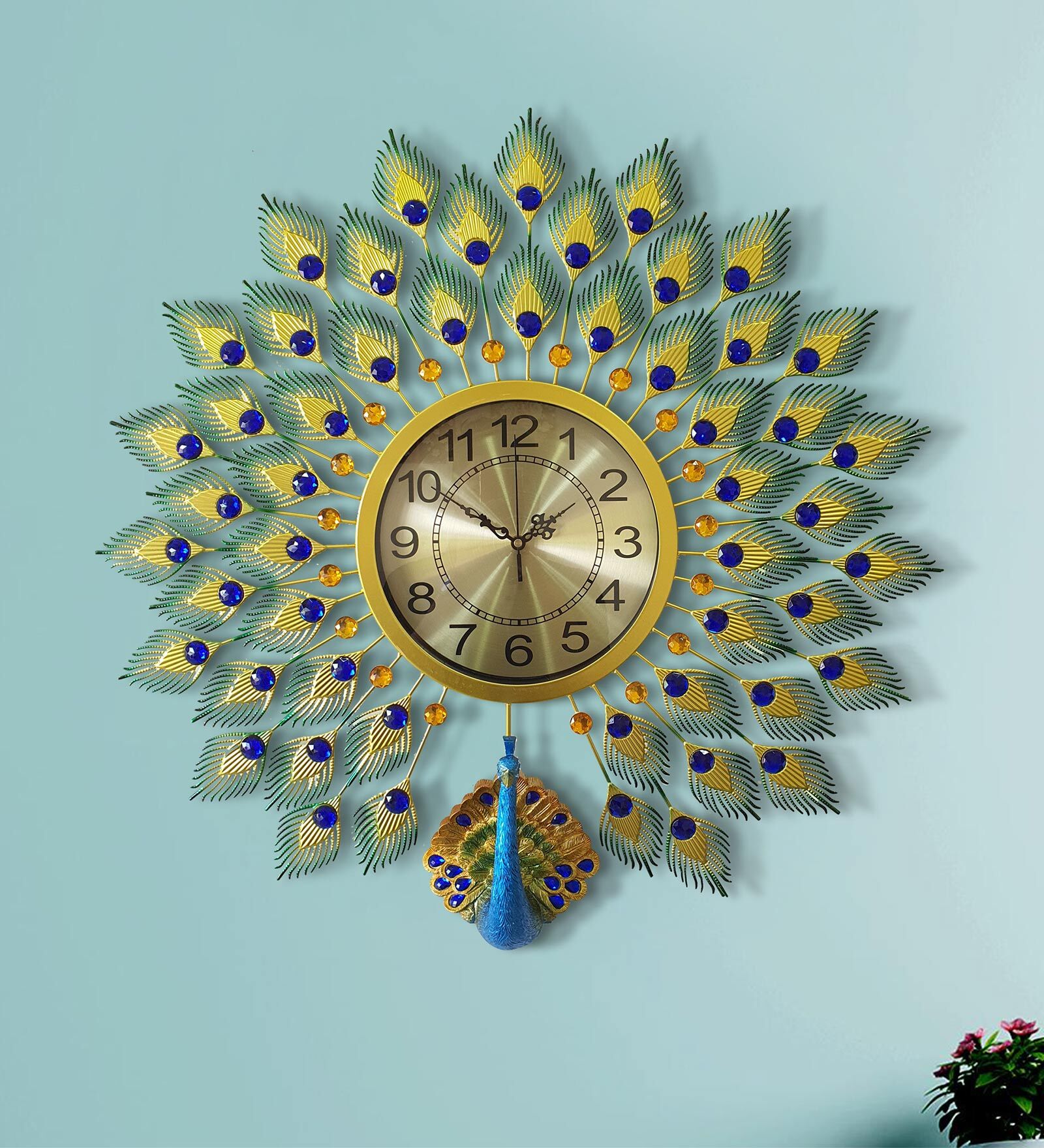 Gold Metal Elegant Traditional Wall Clock