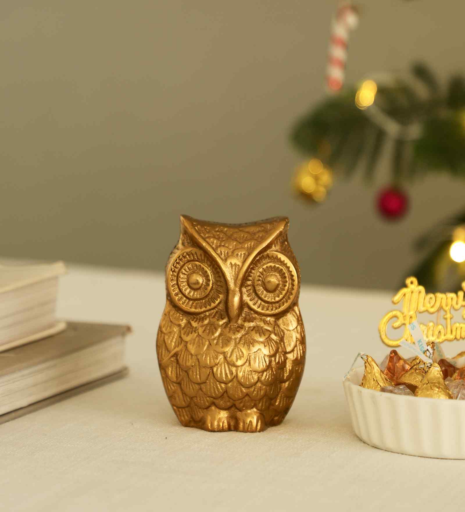 Aluminium Lucky Owl Showpiece