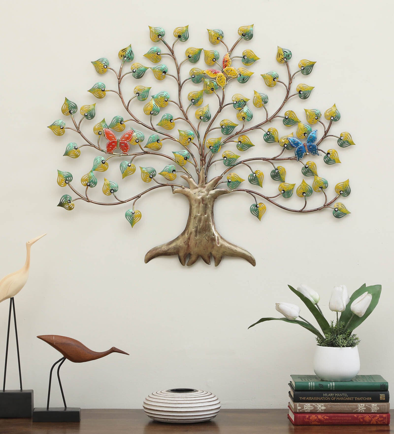 Buy Metal Multicolour Hand Painted Tree Wall Art at 7% OFF by Padmavati ...