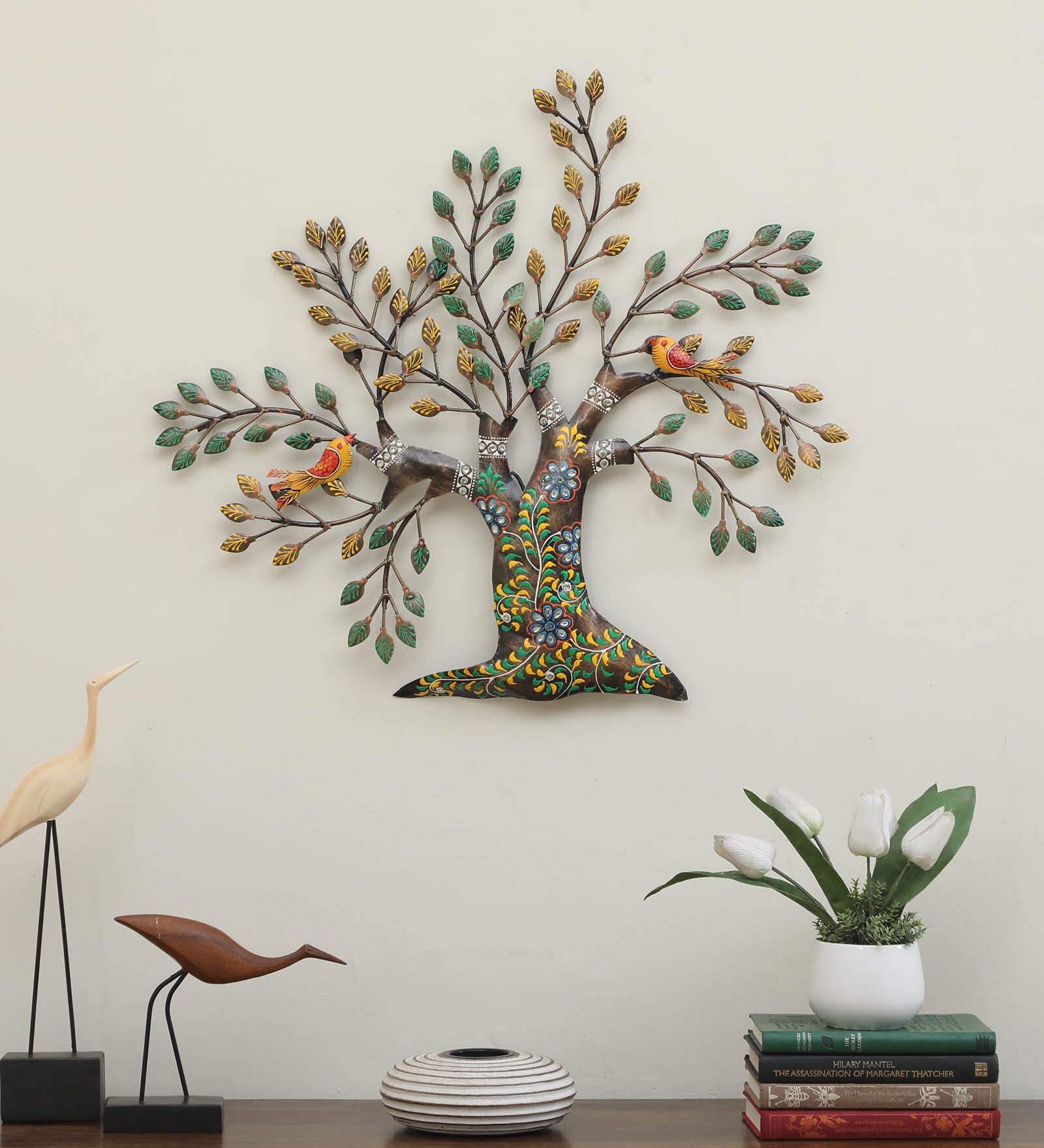 Dratal Metal Multicolour Hand Painted Tree Wall Art