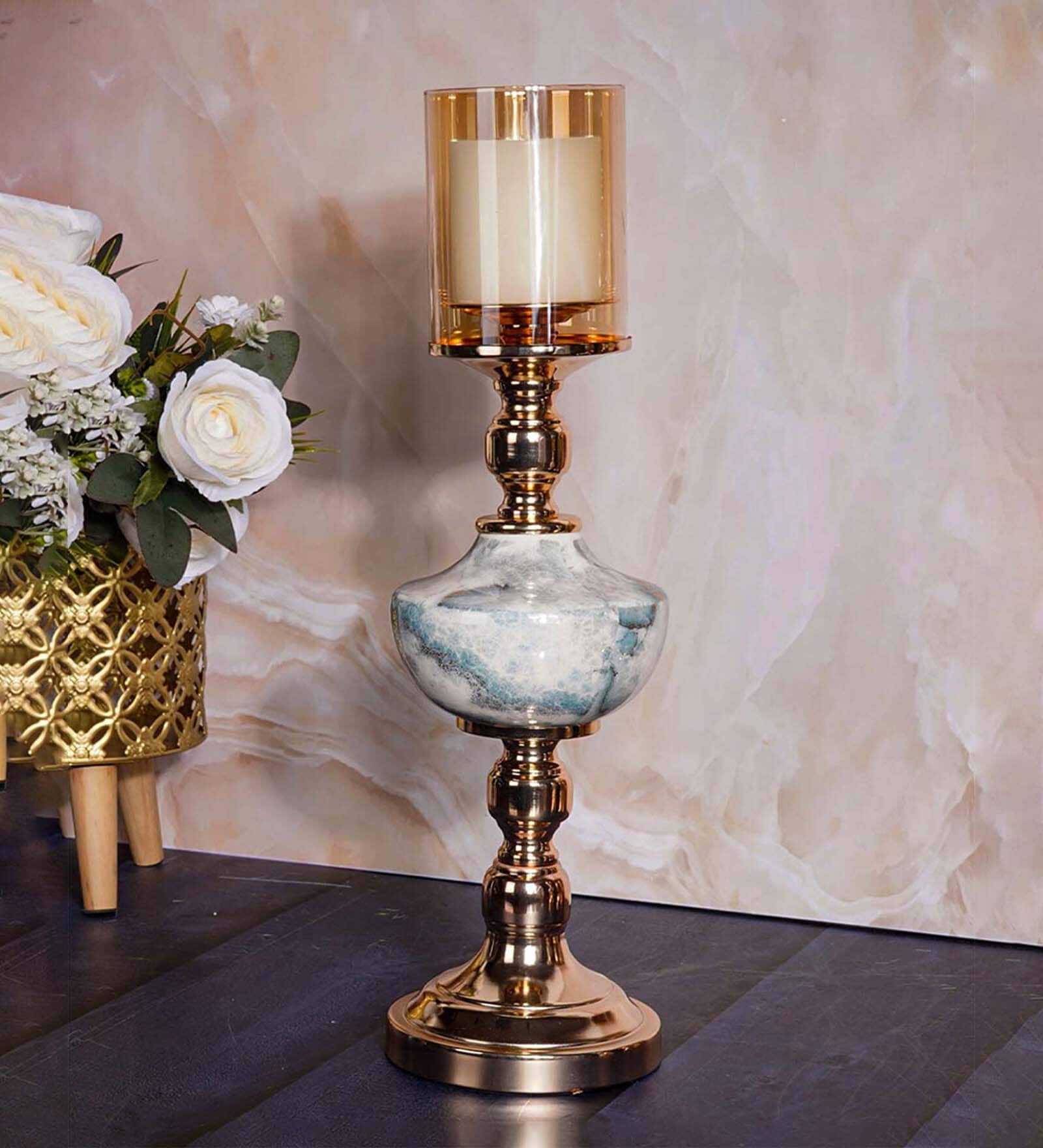 Metal Mystic Candle Holder French Gold Candle Stand