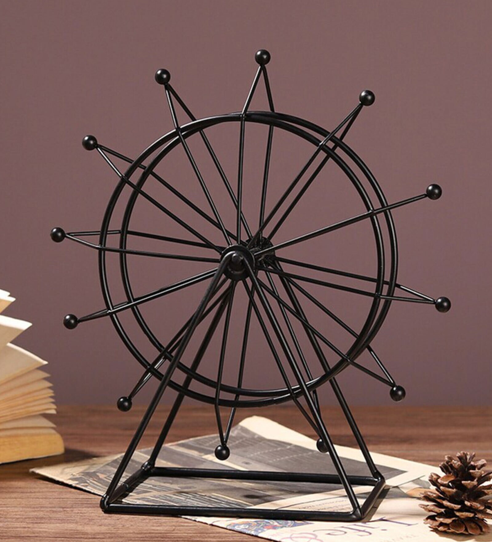Nordic Ferris Iron Wheel Manonument Decor