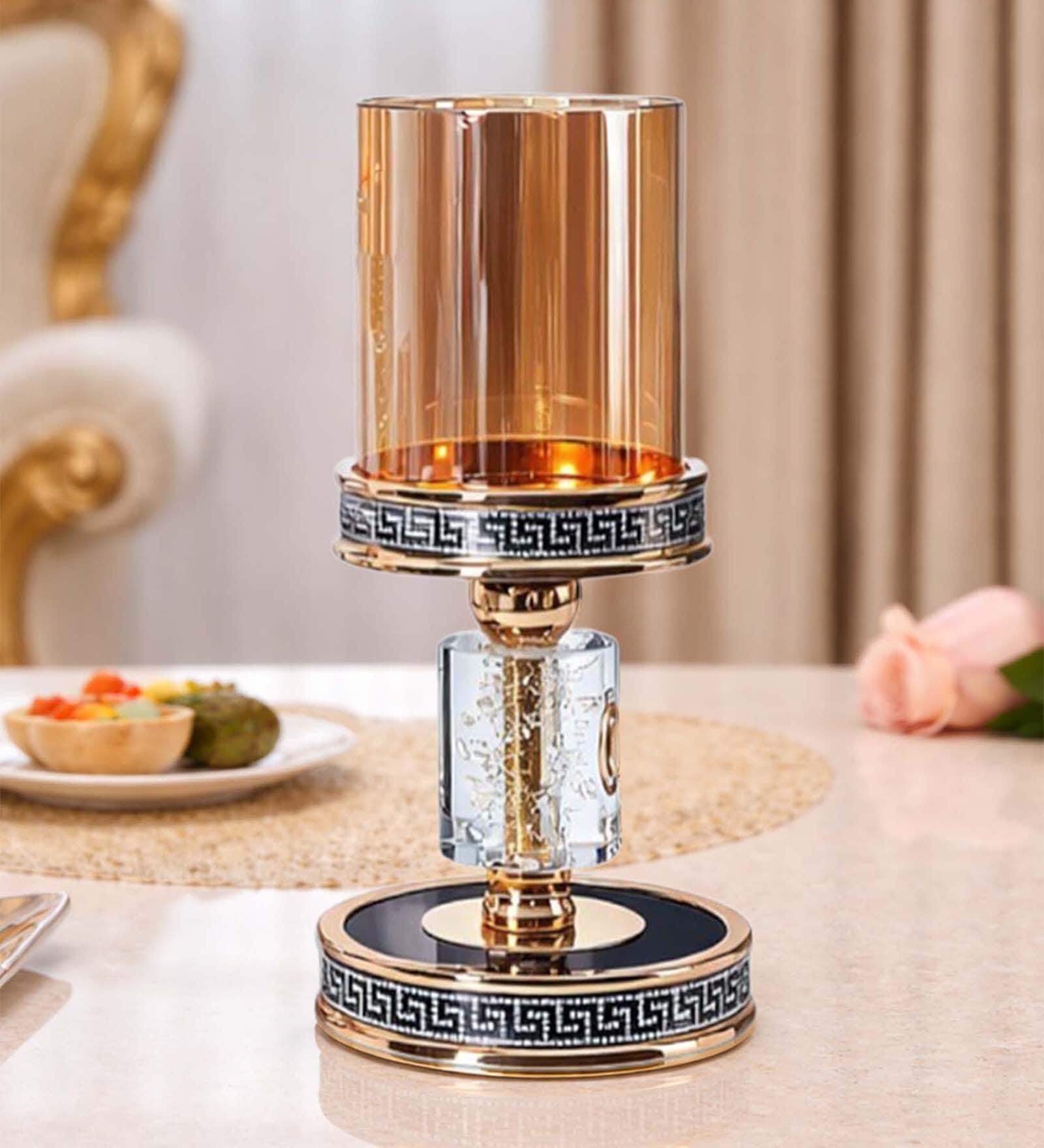 Metal Opulent Glow French Gold Candle Stand