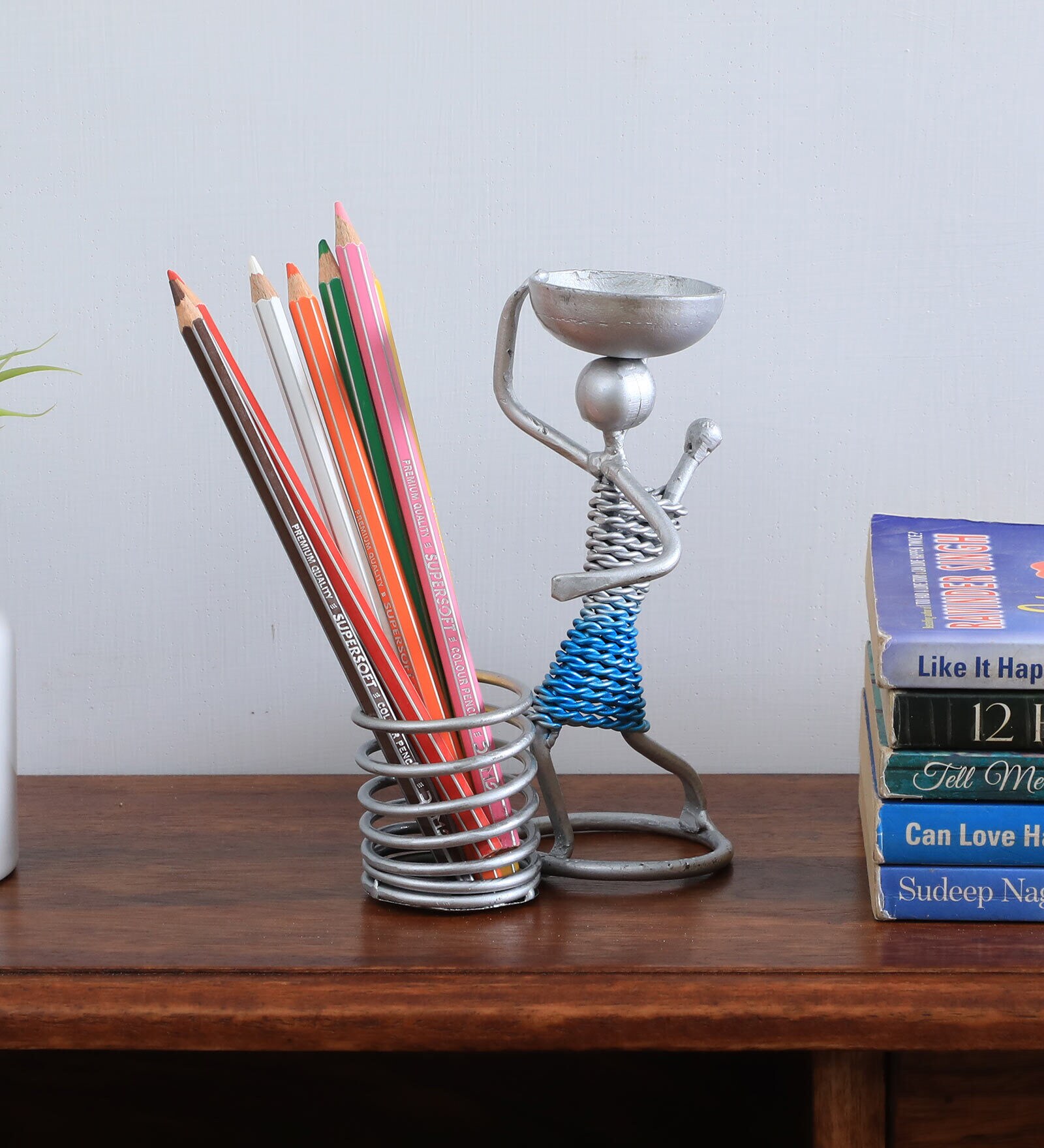 Man Working Metal Pen
Holder