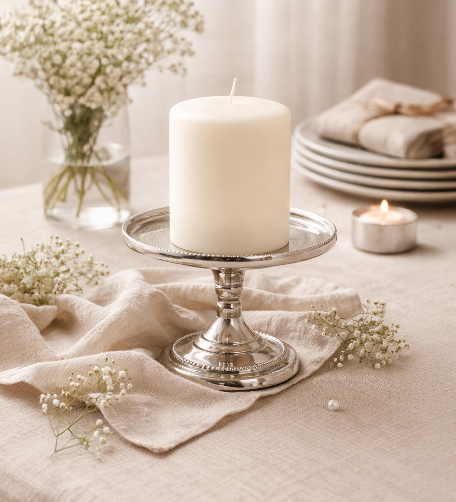 Metal Pillar Candle Holders Pack of 1