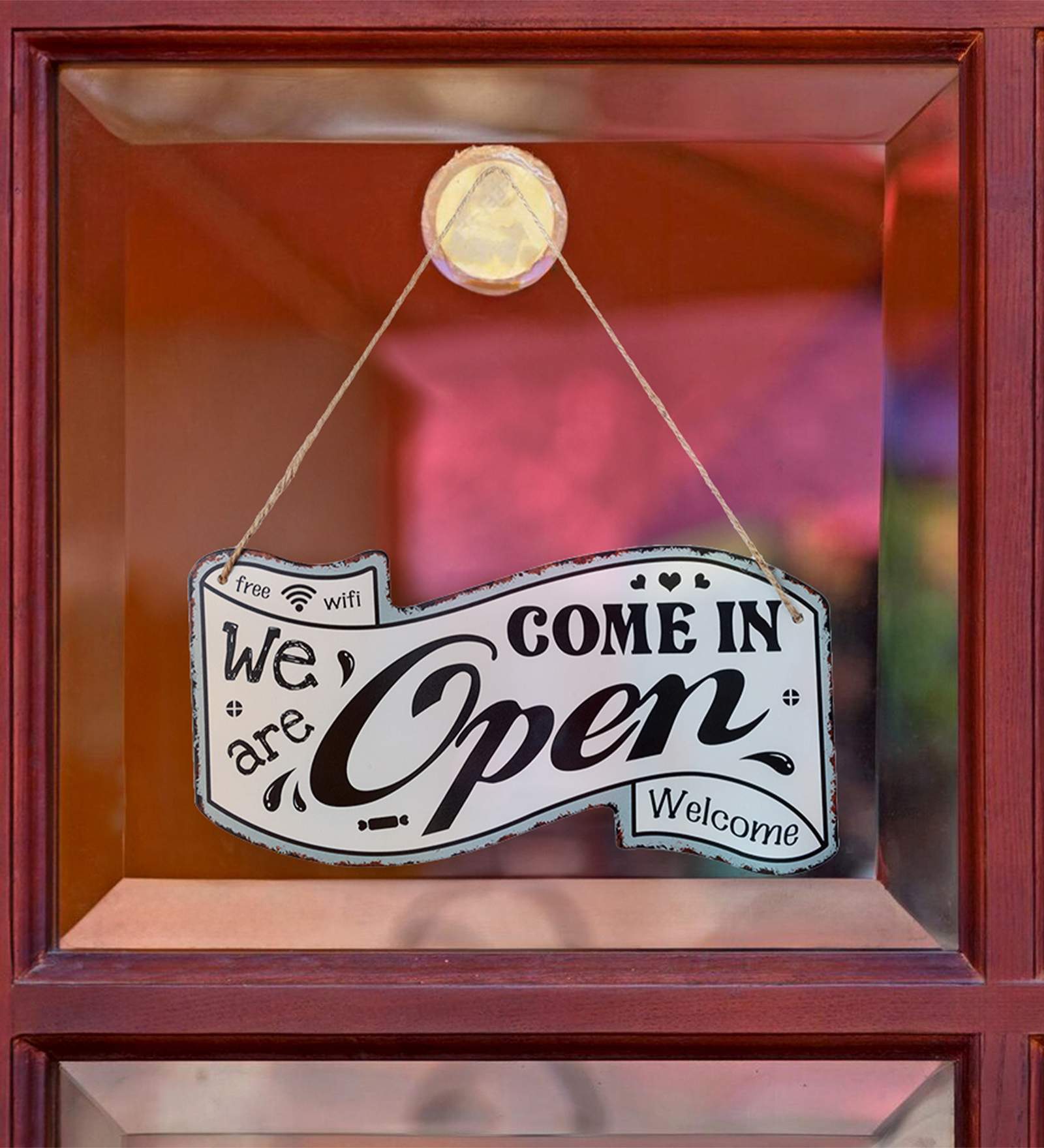 Open And Close White Metal Plate