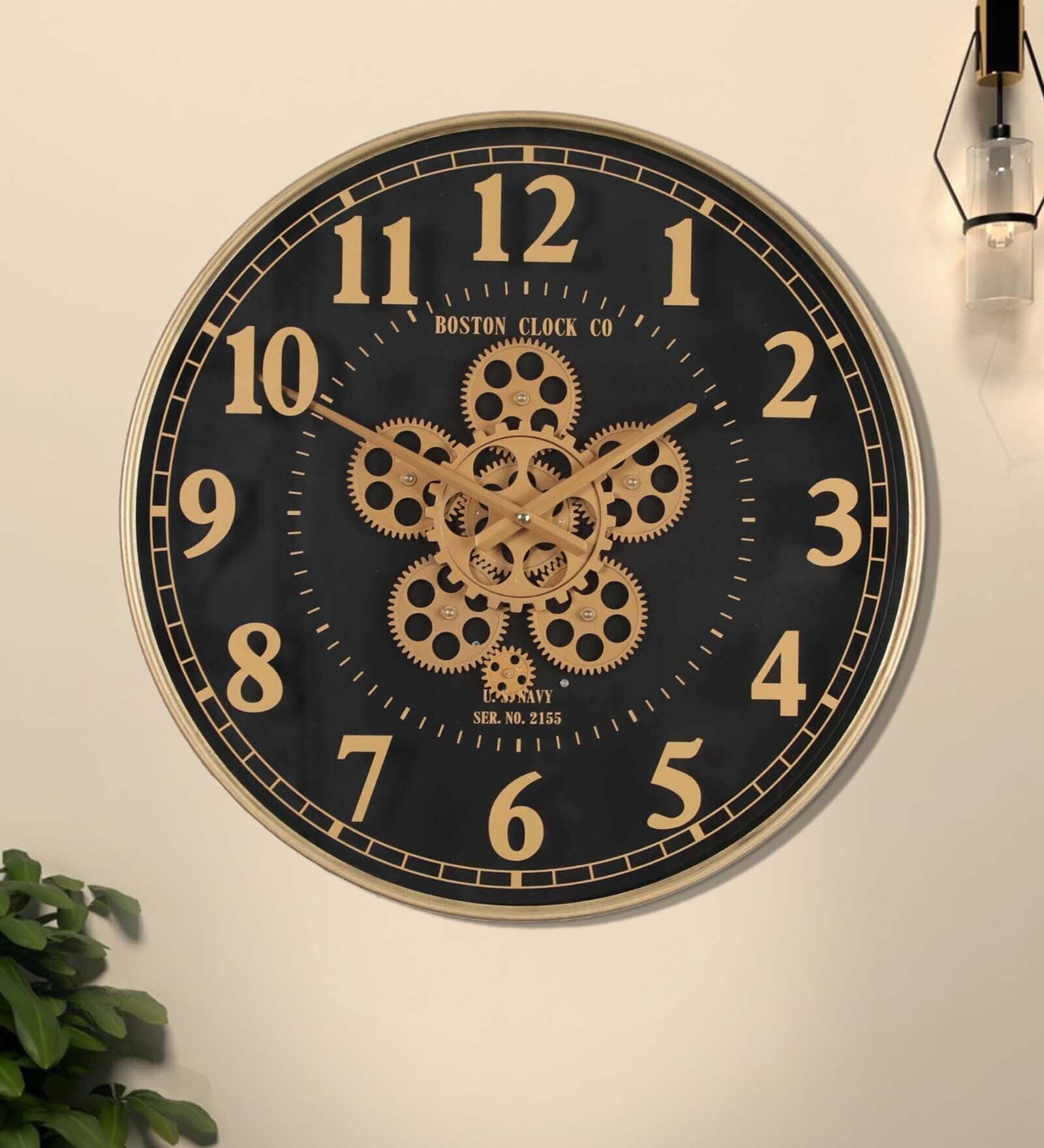 Gold Metal Chronograph Modern Wall Clock