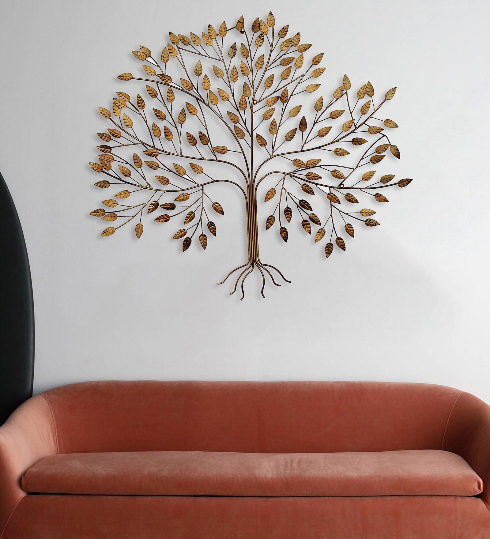 Metal Tree of Life Wall Art in Brass Antique colour