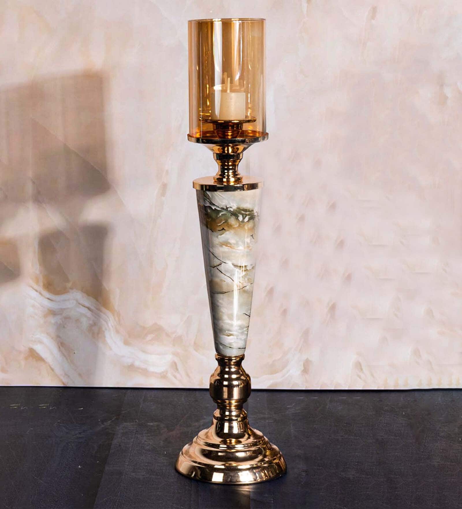 Metal Urban Candle Holders Golden Candle Stand