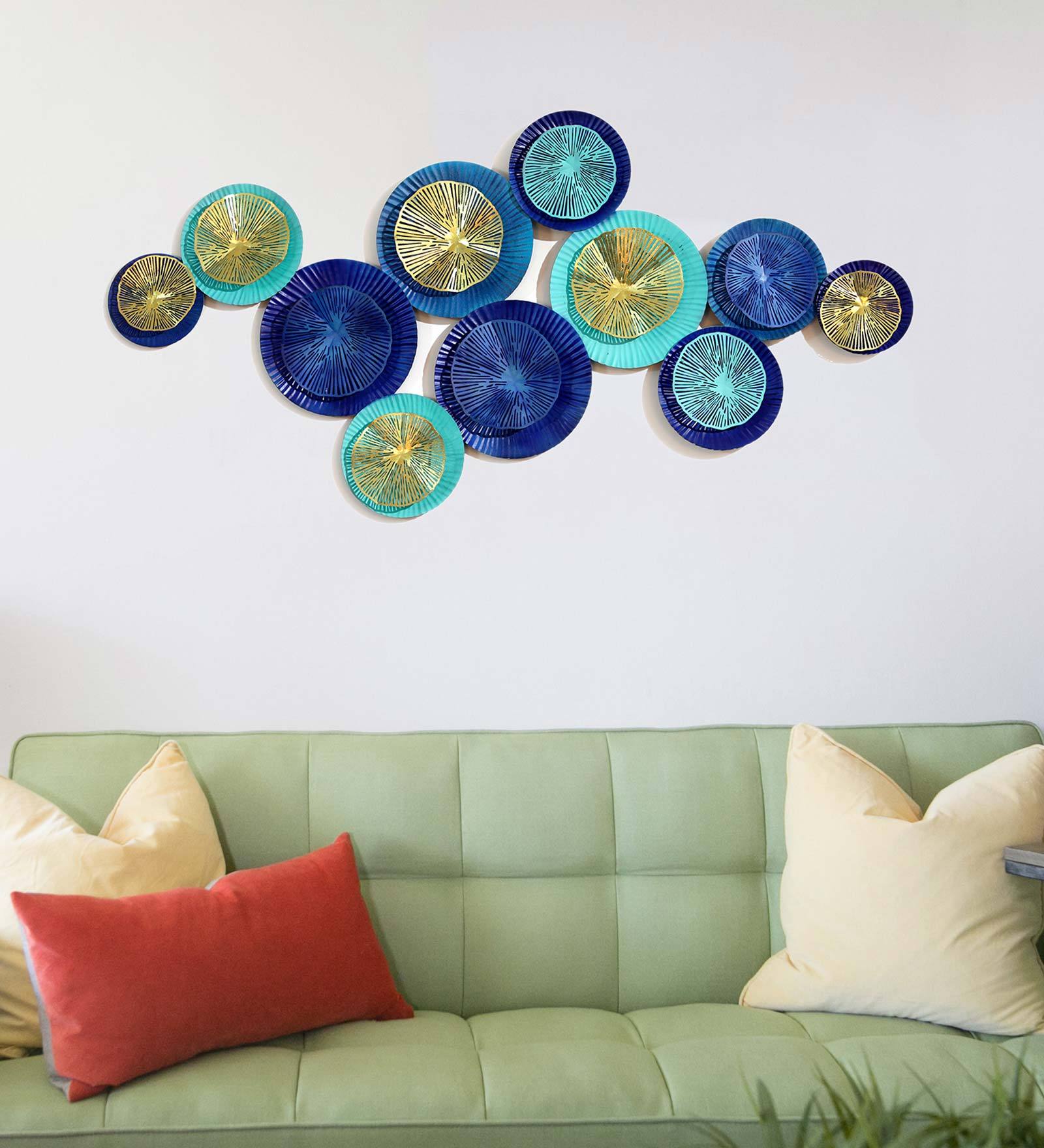 Iron Abstract Wall Art In Blue