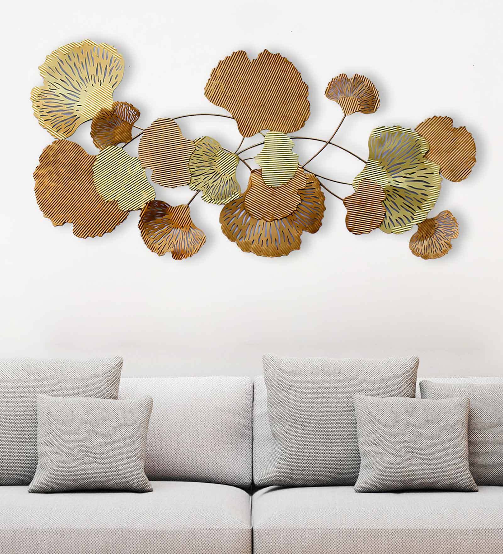 Allied Iron Decorative Flower Wall Art In Gold