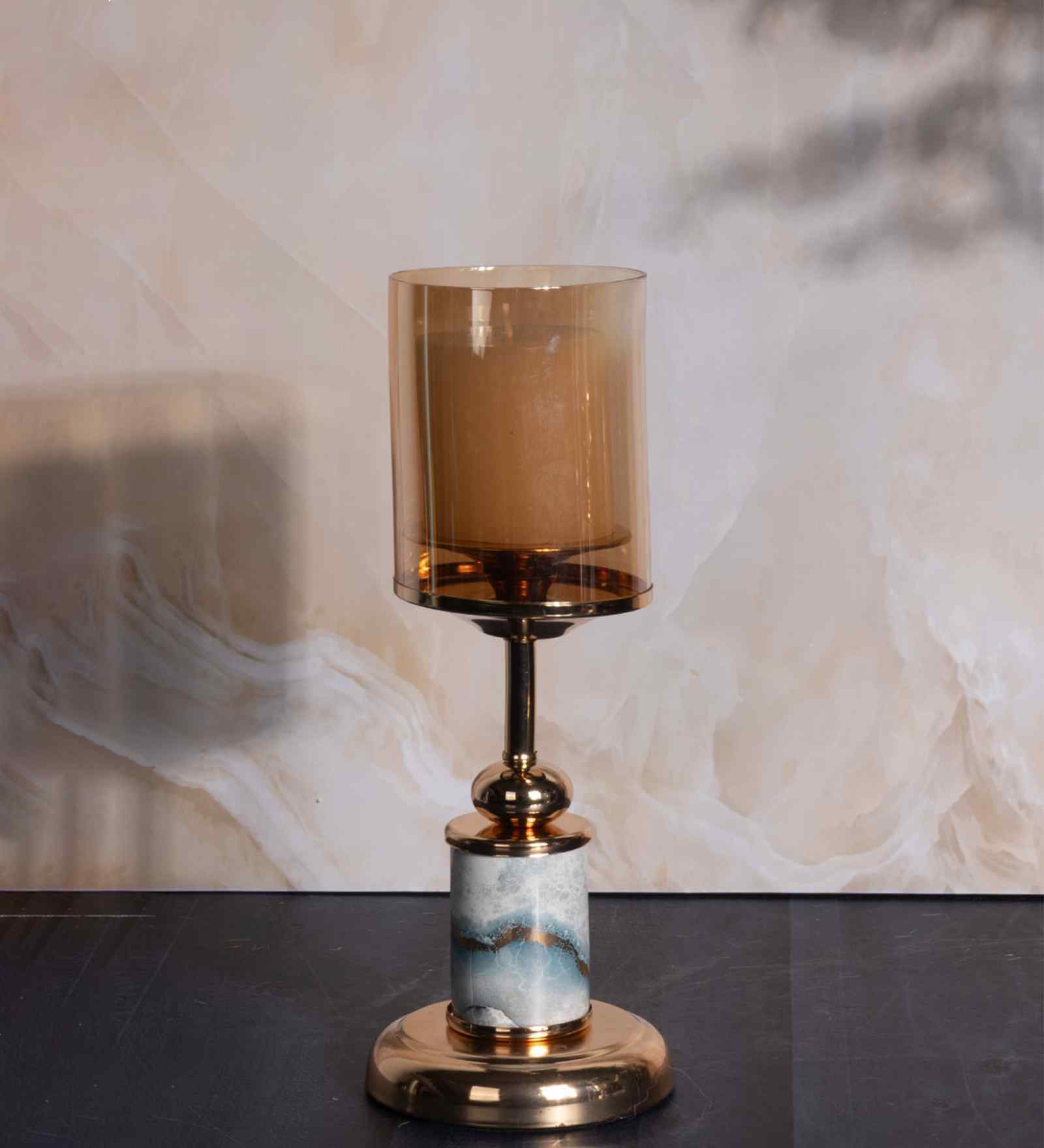 Metal Whimsical Light French Gold Candle Stand