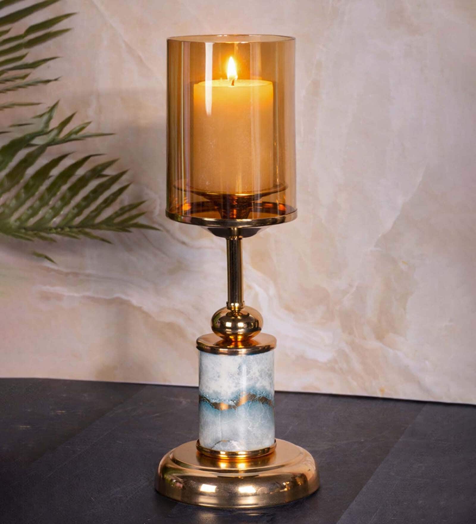 Metal Whimsical Light French Gold Candle Stand