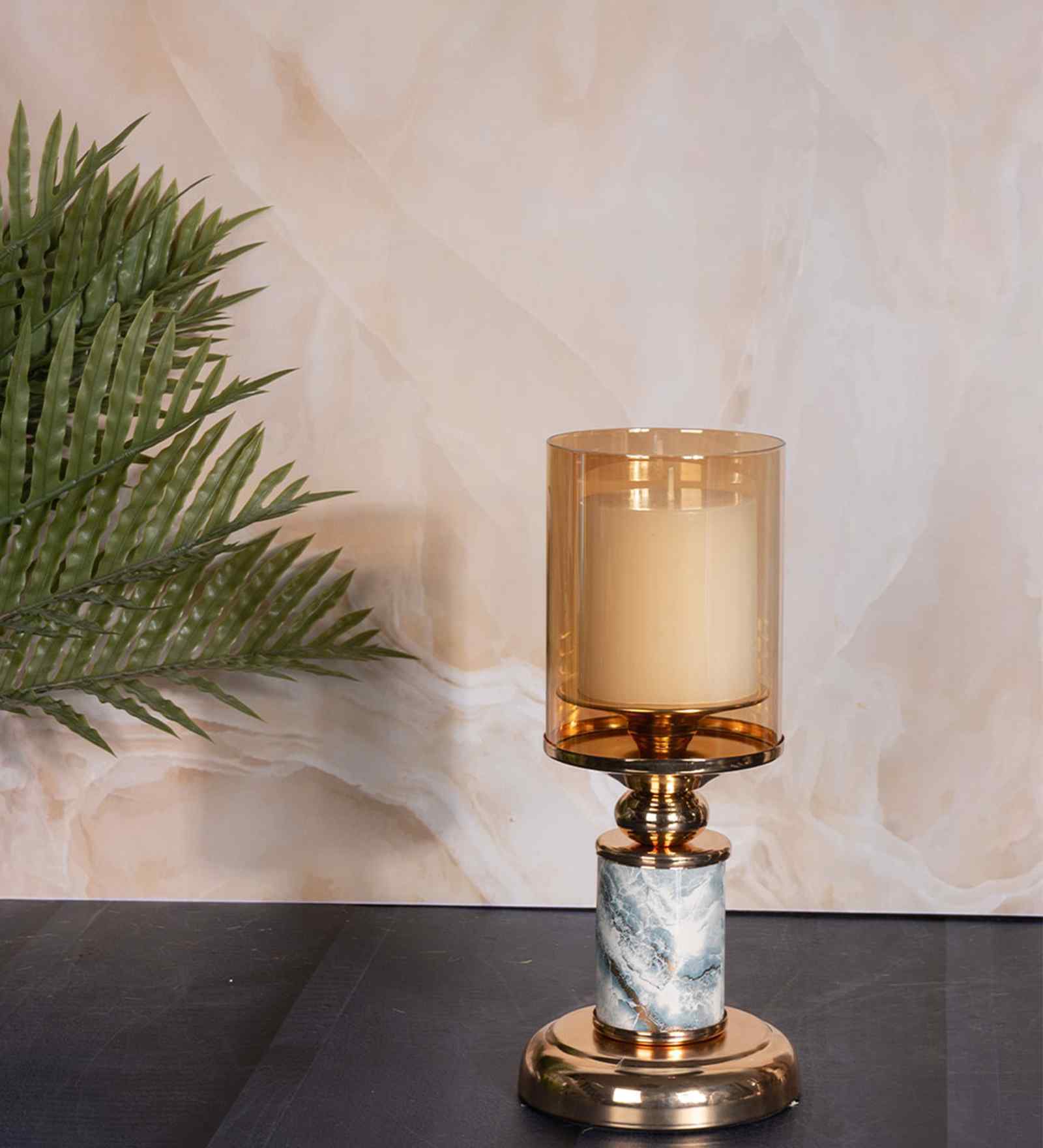 Metal Whimsical Light French Gold Candle Stand