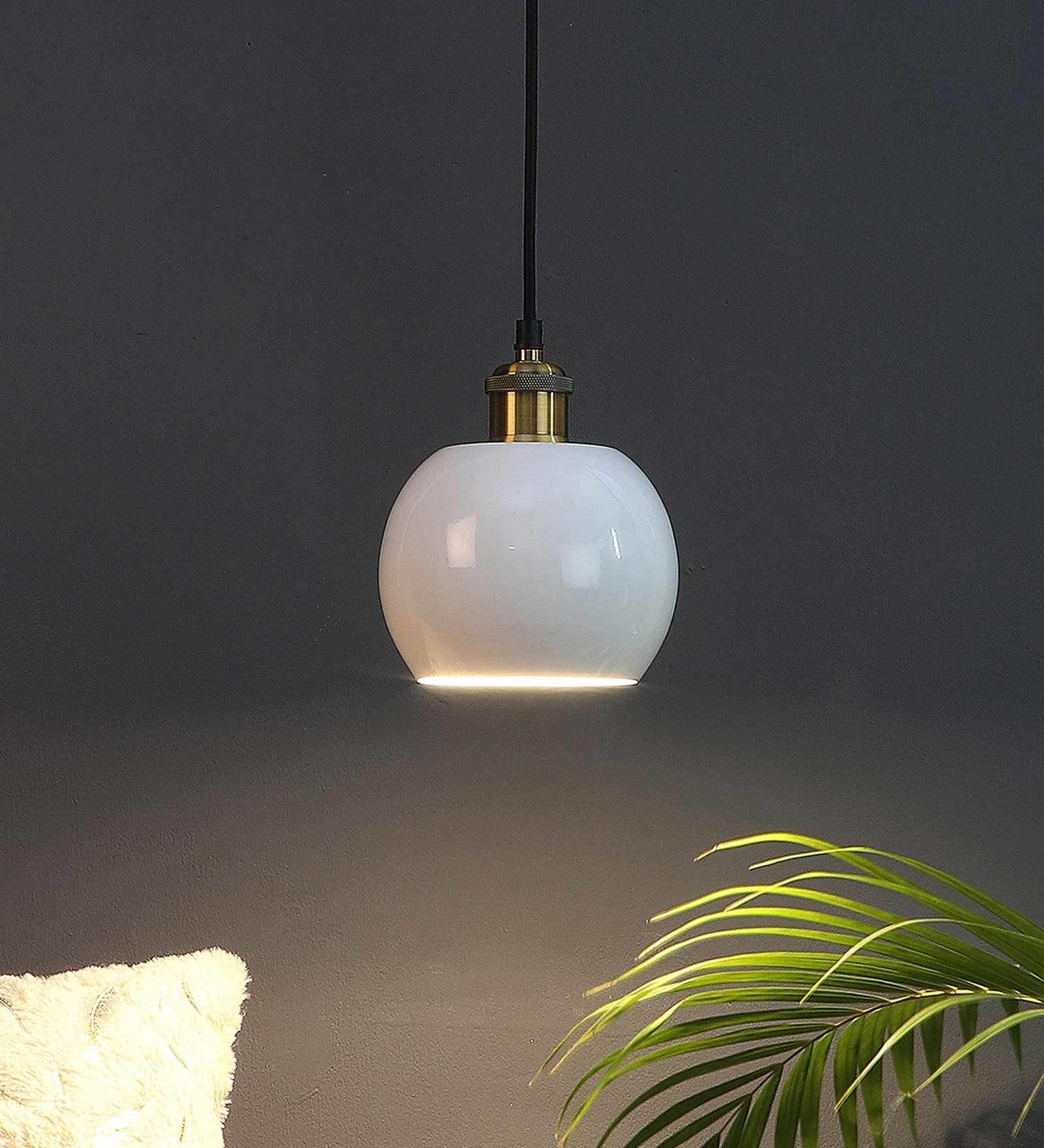 Formul White Metal Hanging Light