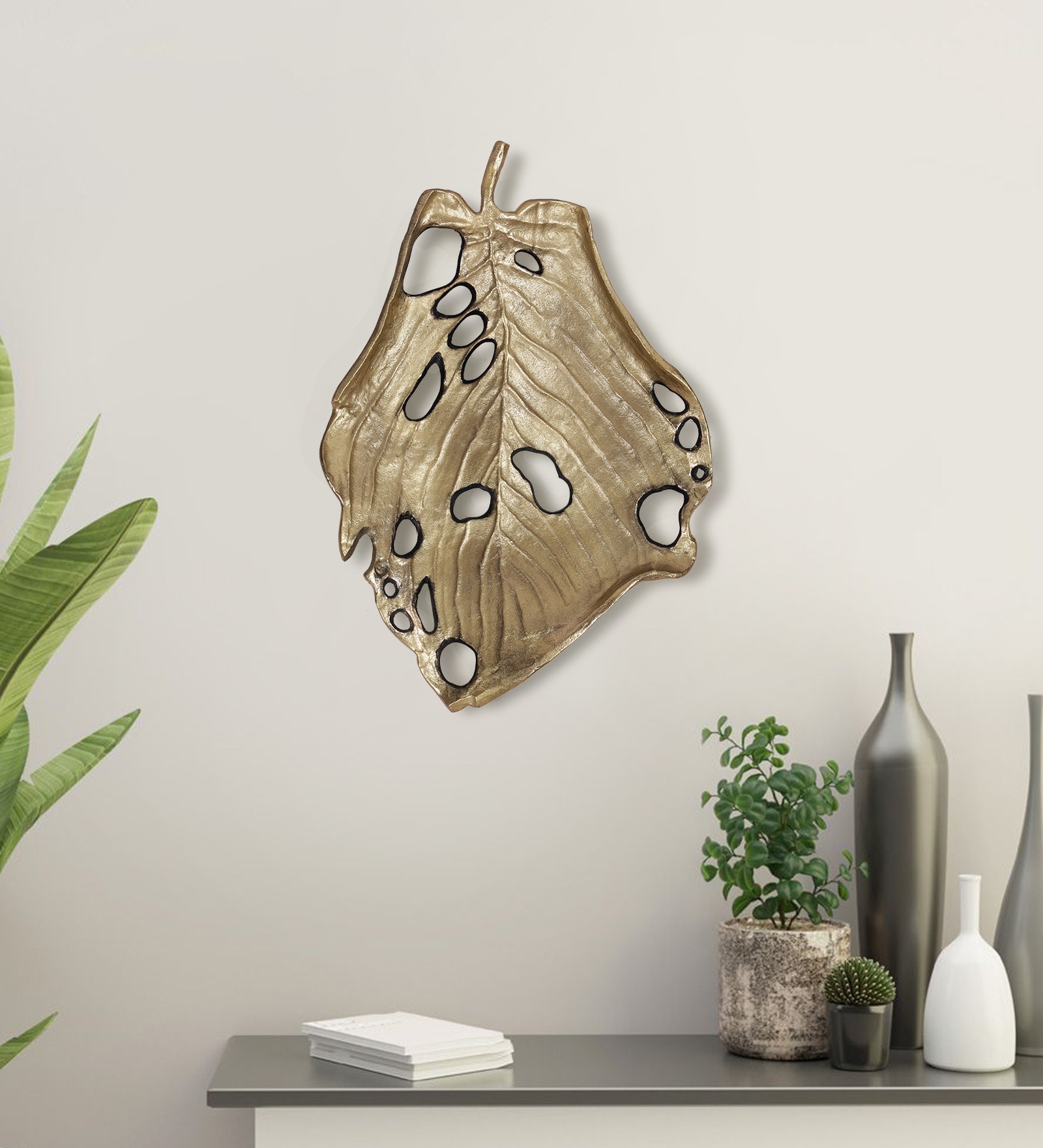 Metallic Harmony Silver Aluminium Wall Art